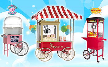 Alquiler de Carrito de Palomitas y Algodón de Azúcar en Barcelona