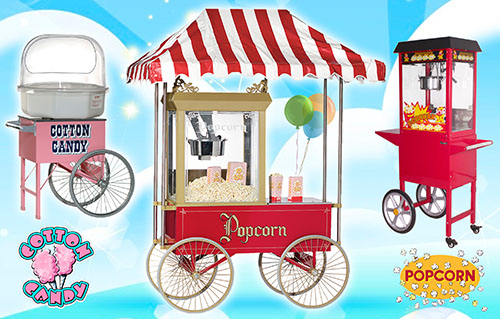 Alquiler carritos de palomitas y algodón de azúcar en Barcelona