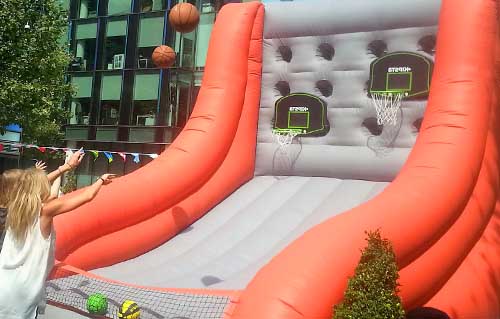 Alquiler de canchas de Basket hinchables en Barcelona