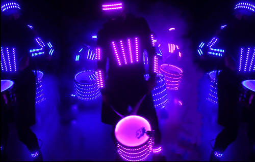 Batucada led en Barcelona