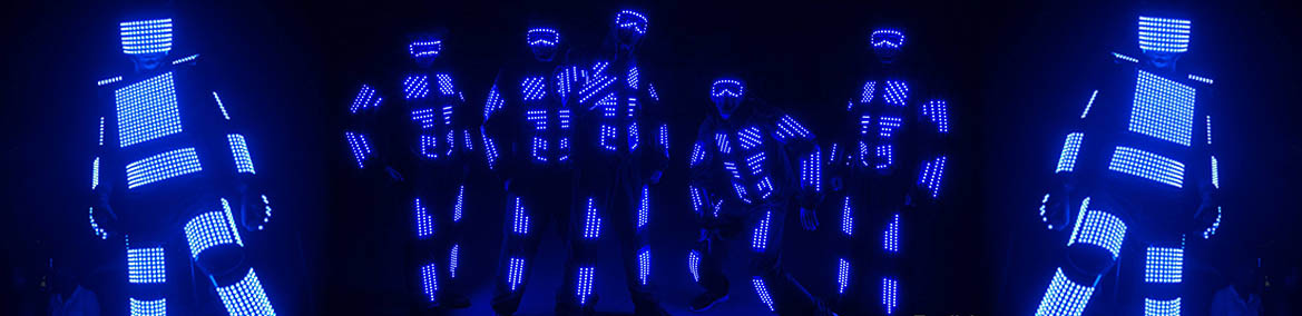 Espectáculos con robots leds para fiestas y eventos en Barcelona