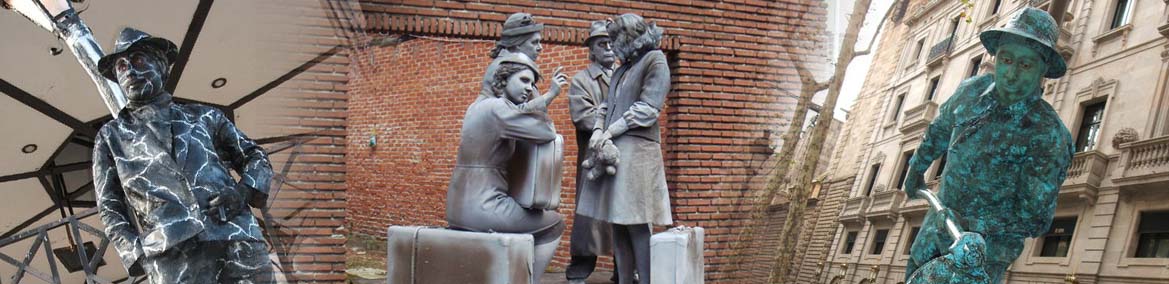 Estatuas vivientes en Barcelona
