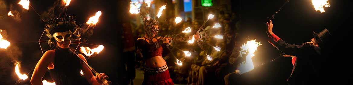 Pasacalles con malabares de fuego Barcelona