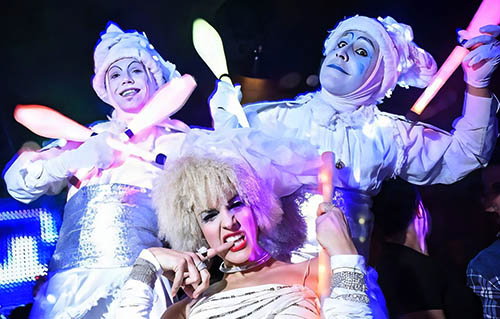 Malabaristas con led Barcelona