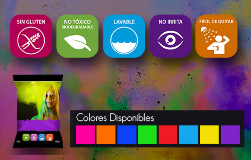 Polvos holi para fiestas y eventos en barcelona