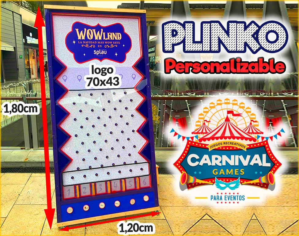 Alquiler juego recrativo plinko en Barcelona