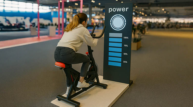 Bicicleta generadora de electricidad Barcelona