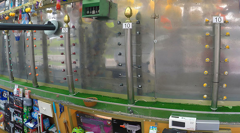 Caseta de feria de tiro en Barcelona