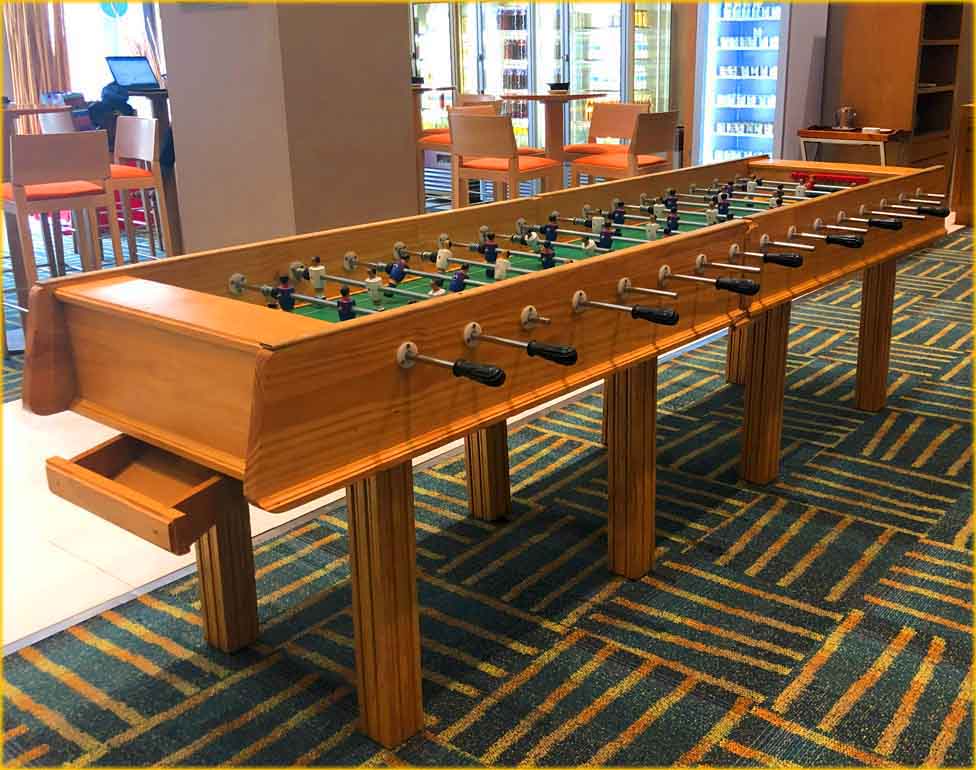 Futbolines gigantes en Barcelona