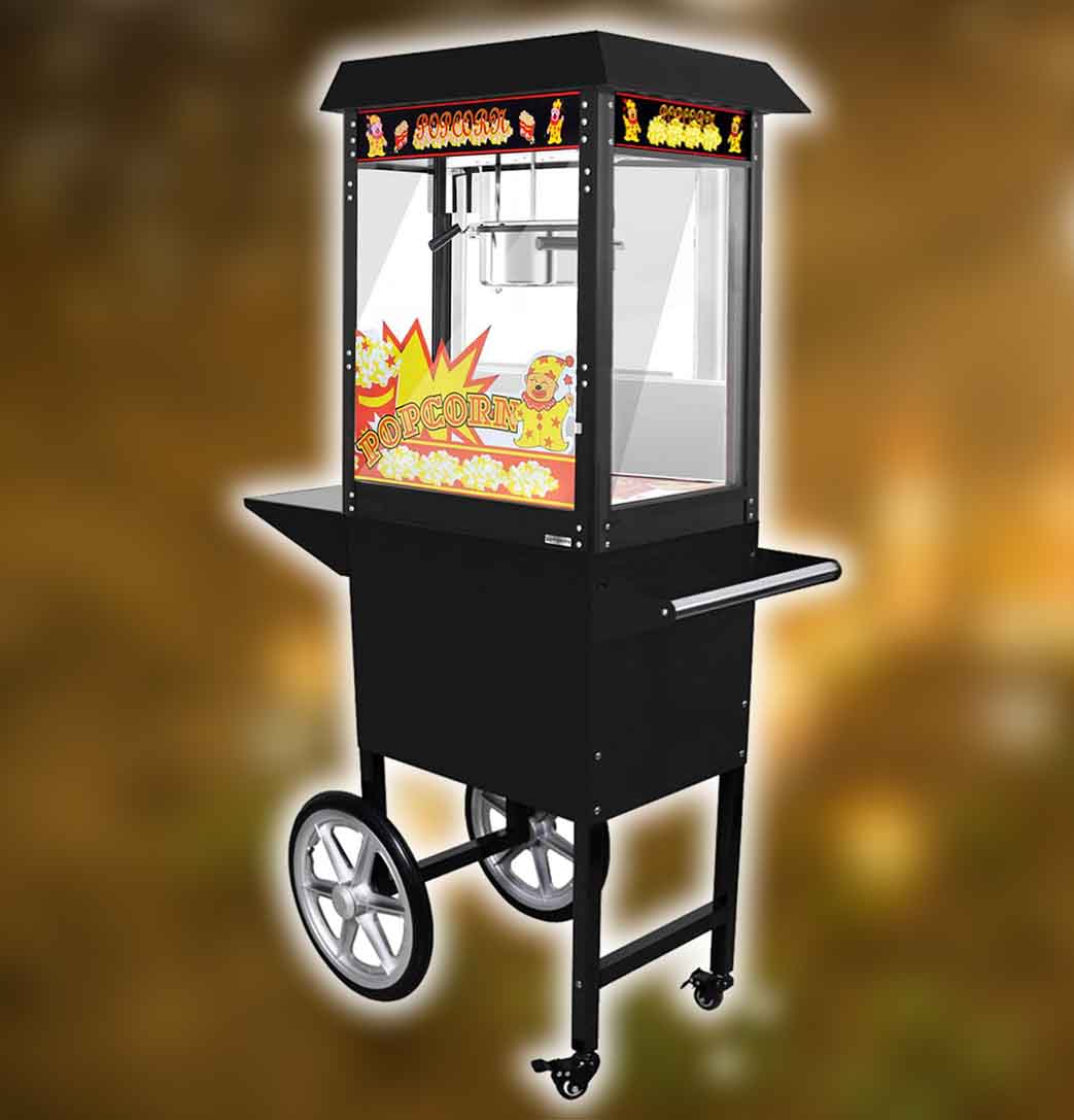 Alquiler de carrito de palomitas Negro en Barcelona