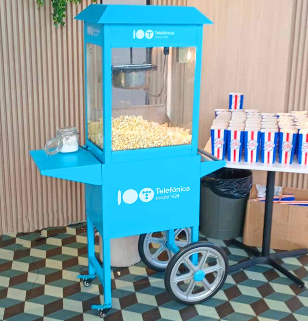 Carrito de palomitas personalizable Barcelona