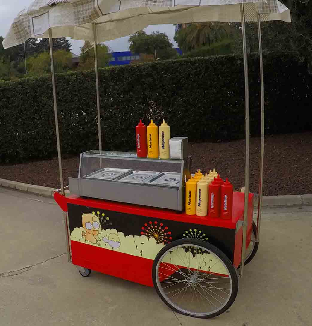 Alquiler carrito de hot dogs para fiestas y eventos en Barcelona